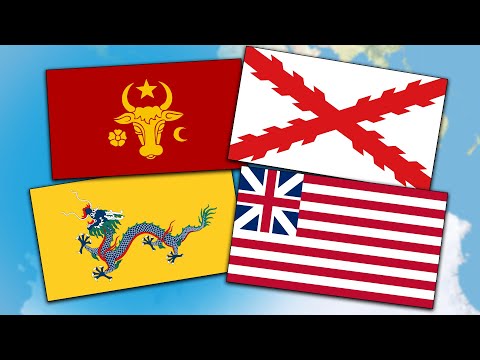 Видео: Первый флаг стран / Падающие флаги