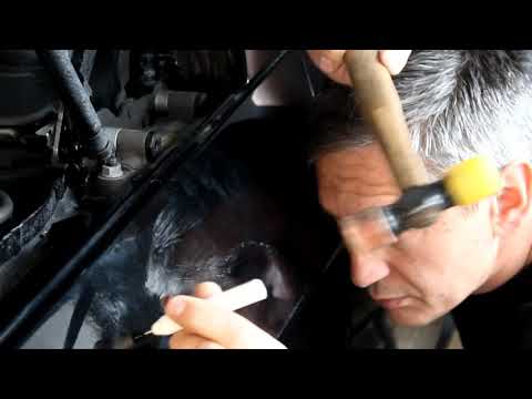 Видео: Мерседес Удаление вмятины в живую . PDR.