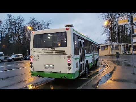 Видео: Автобус, маршрут №278 (объезд ул. Аврова) ЛиАЗ-5293.60 б.3691 (08.11.2022) Ольгино (Л.О.)/ Петергоф