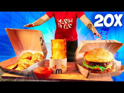 Видео: УВЕЛИЧИЛИ МЕНЮ McDonald’s в 20 раз / ОГРОМНЫЙ БИГ МАК /  КУРИНЫЕ НАГГЕТСЫ /  ПИРОЖОК С ВИШНЕЙ /