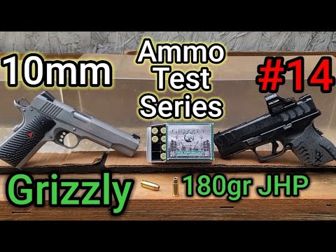 Видео: Тестирование 10-мм патронов: № 14 GRIZZLY 180 гран JHP | Стволы 5 и 3,8 дюйма | Точность/гель