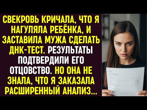 Видео: Свекровь заставила мужа сделать ДНК-тест — он отец. Она не знала, что я заказала расширенный анализ…