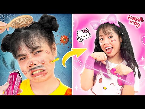 Видео: Уродливая Baby Doll  преобразилась и превратилась в Hello Kitty - Экстремальное преображение!