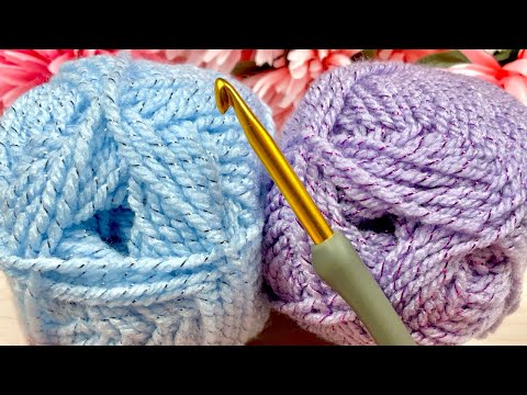 Видео: ФАНТАСТИКА! Научитесь этой милой вязке крючком! Быстрый и простой узор крючком для пледа