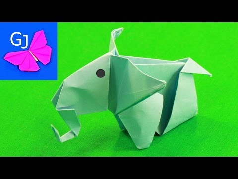Видео: Оригами из бумаги СЛОН