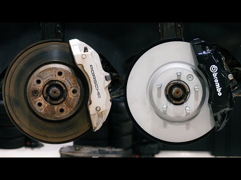 Видео: Обновление тормозных суппортов Brembo за 35 долларов на мой Cayenne 957