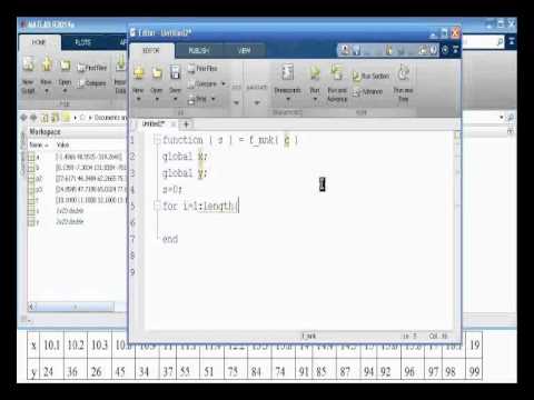 Видео: О полиноминальной интерполяции в Matlab