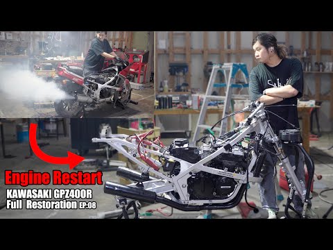 Видео: Kawasaki GPZ400R Ninja Restoration 8|Никогда не сдавайтесь, пока не добьетесь успеха.