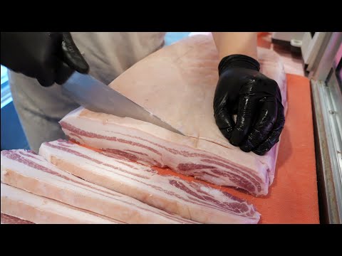 Видео: Удивительно! Президентская награда Кореи из свинины - Корейская уличная еда