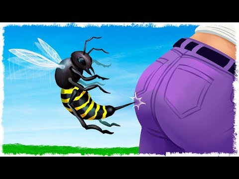 Видео: ЗЛАЯ ОСА vs ЧЕЛОВЕК С МУХОБОЙКОЙ В SLAP THE FLY!!!