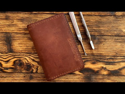 Видео: Обложка для паспорта из кожи Crazy Horse Whiskey от #wildleathercraft