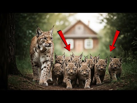 Видео: РЫСЬ привела к дому старика ДВЕНАДЦАТЬ детёнышей. Причина ШОКИРОВАЛА всех!