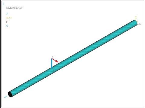 Видео: ANSYS Сопротивление материалов. Q-01 (консольный пространственный стержень).