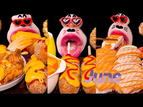 Видео: Все вкусные моменты июня в одном месте! 📅😋 ASMR Mukbang Eating Show :)