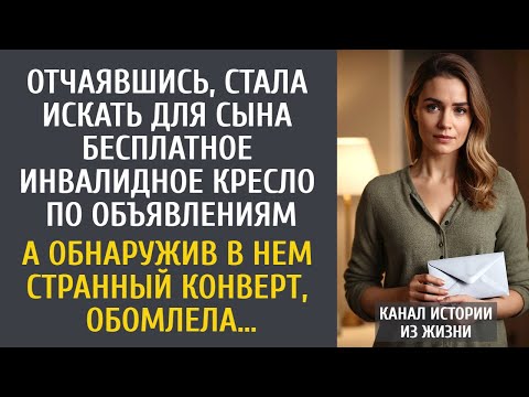 Видео: Отчаявшись, стала искать сыну инвалидное кресло по объявлениям… А обнаружив в нем странный конверт…