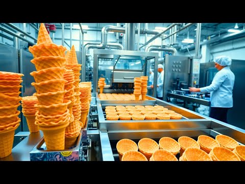 Видео: Как производятся рожки для мороженого | Внутри фабрики