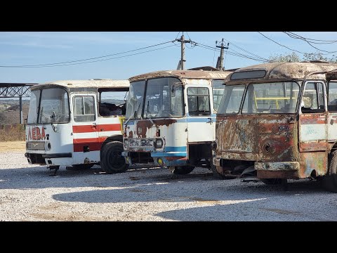 Видео: Сложная эвакуация Советских автобусов ЛАЗ! / Строим с нуля ПАТП ВегаБус!