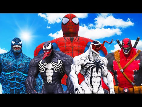 Видео: Team Venom vs Spider Man Muscle - эпическая битва супергероев
