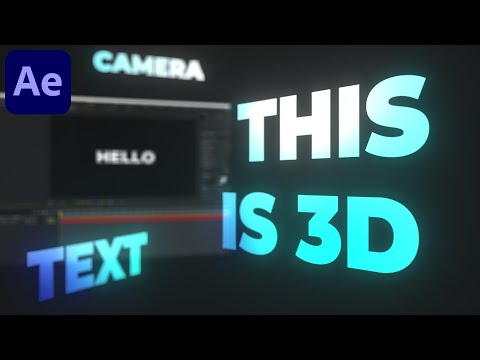 Видео: Анимация текста 3D-камеры в After Effects — Учебное пособие по After Effects | Анимация текста — ...