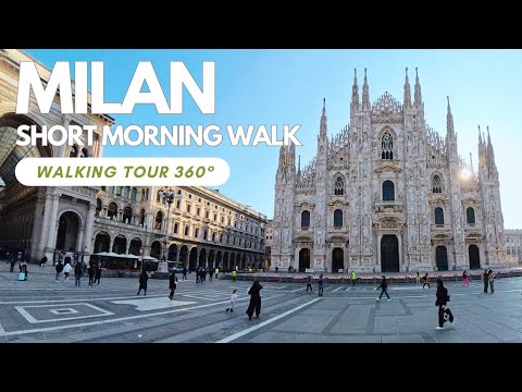 Видео: Милан: короткая утренняя прогулка 360° 🇮🇹