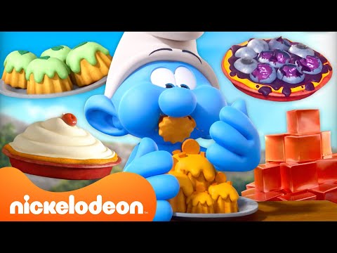 Видео: Смурфики | Вкусный Марафон Еды от Смурфиков 😋 | 30 Минут Компиляция | Nickelodeon Cyrillic