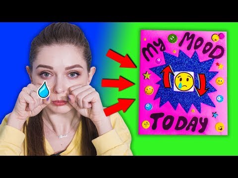 Видео: DIY Блокнот НАСТРОЕНИЯ / Меняй Emoji под настроение! Цвет настроения  ̶с̶и̶н̶и̶й̶  желтый 🐞 Afinka
