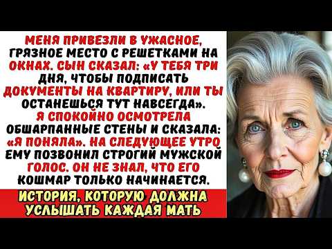 Видео: Сын привез меня в дом престарелых: «Подпиши дарственную, или сгниешь здесь!». Через день ему...