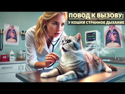 Видео: Повод к вызову: у кошки странное дыхание