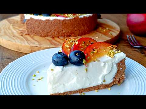 Видео: Чийзкейк🍰 с кисело мляко и пресни плодове 🍑