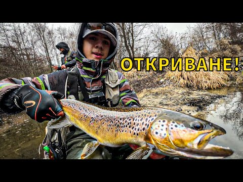 Видео: ОТКРИВАНЕ на риболова на ПЪСТЪРВА 2025! Хванах ТРОФЕЙНА ПЪСТЪРВА! GIVEAWAY спининг примамки!