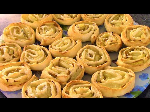 Видео: Слойки с грушами - божественно вкусная, быстрая выпечка к чаю.