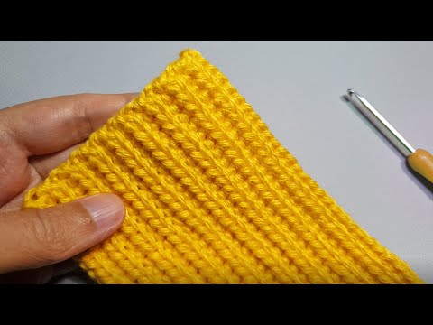 Видео: КАК СПИЦАМИ! Супер классная РЕЗИНКА КРЮЧКОМ! How to Crochet Ribbing