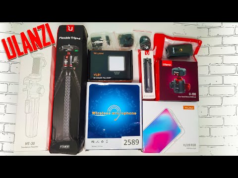 Видео: ПОСЫЛКА от ULANZI \ Штатив Ulanzi MT-11, MT-30, MT-14U НАКАМЕРНЫЙ Свет VIJIM VL120 RGB и VL81 и др.