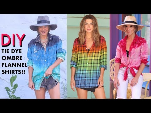 Видео: Сделай сам: как сделать фланелевые рубашки в стиле тай-дай с эффектом омбре! — Орли Шани