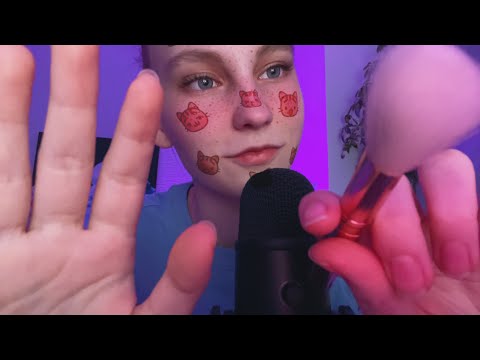 Видео: асмр неразборчивый шепот💜звуки рта👅эффект наушников🎧кисточка asmr💗