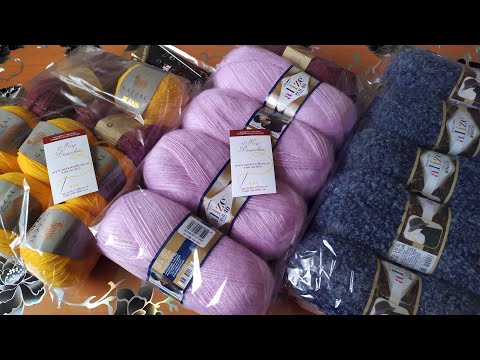 Видео: Обзор посылки из ИМ «Мир вышивки». Пряжа, спицы.
