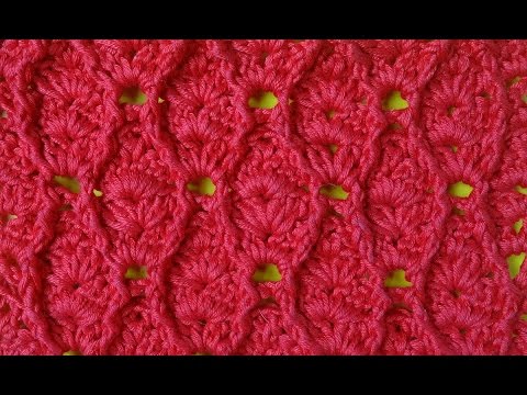 Видео: Узор из рельефных столбиков   Вязание крючком 67