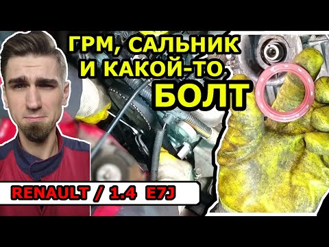 Видео: ТЕЧЬ МАСЛА СО СТОРОНЫ РЕМНЯ ГРМ / ЗАМЕНА САЛЬНИКА / ГЕРМЕТИЗАТИЯ БОЛТА ОПОРЫ / РЕНО E7J RENAULT