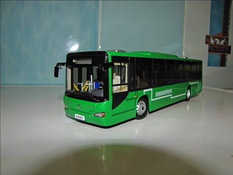 Видео: Масштабная модель городского автобуса HIGER KLQ6129GHEV в масштабе 1:42
