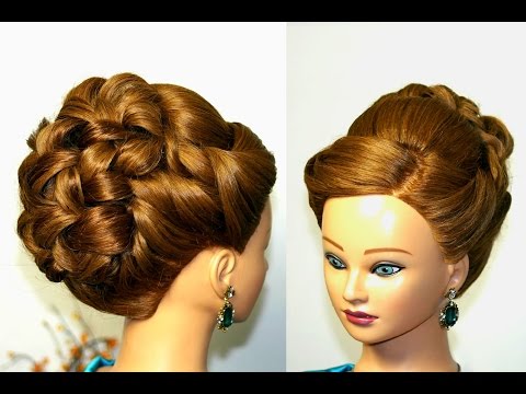 Видео: Прическа для длинных и средних волос. Вечерняя, свадебная