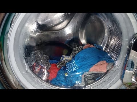 Видео: Стирка цветного белья / Hotpoint-Ariston / Синтетика 40° 800, доп.полоскание, быстрая стирка