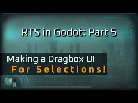 Видео: Rts в Godot. Часть 5: Добавление объекта пользовательского интерфейса Dragbox для проекта Rts, со...