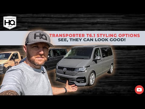 Видео: Варианты оформления, спойлеры и сплиттеры для VW Transporter T6.1. Посмотрите, как они могут выгл...