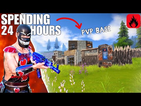 Видео: We Spent 24 Hours in Our PvP Base! | Vending Shop & PvP | Oxide Survival Island #oxide #rust #оксайд