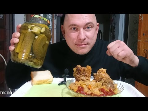 Видео: Мукбанг/обжорыч/тушёная капуста с ребрышками, соленья/mukbang/devoured/