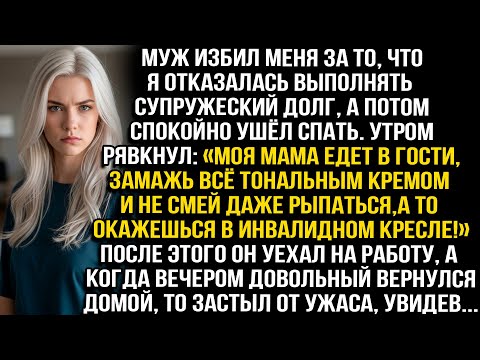 Видео: Муж избил меня за то, что я отказалась выполнять супружеский долг, а потом спокойно ушёл спать...