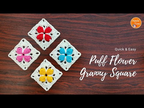 Видео: Мини-квадрат с цветочным узором, связанный крючком | Кафедральные квадраты | Красивый мини-квадра...