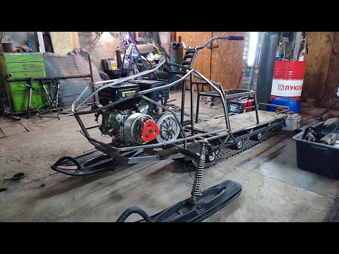 Видео: Самодельный снегоход. Строим лёгкий снегоход в гараже.