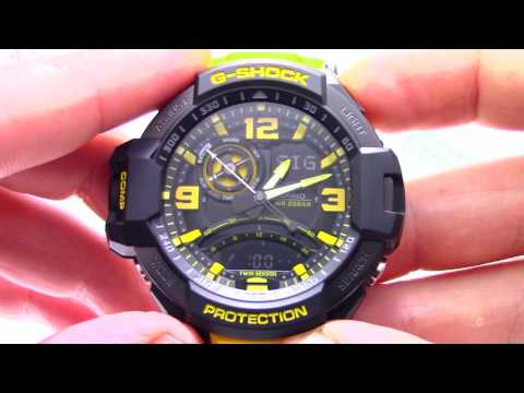 Видео: Часы Casio G-SHOCK GA-1000-9B [GA-1000-9BER] - Инстуркция, как настроить от PresidentWatches.Ru