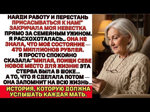 Видео: Найди работу и перестань быть нахлебницей!_ — крикнула невестка за ужином. Я расхохоталась